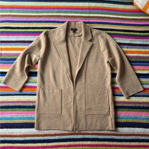 J. Crew Tan Knit Sweater Blazer Cardigan - M
